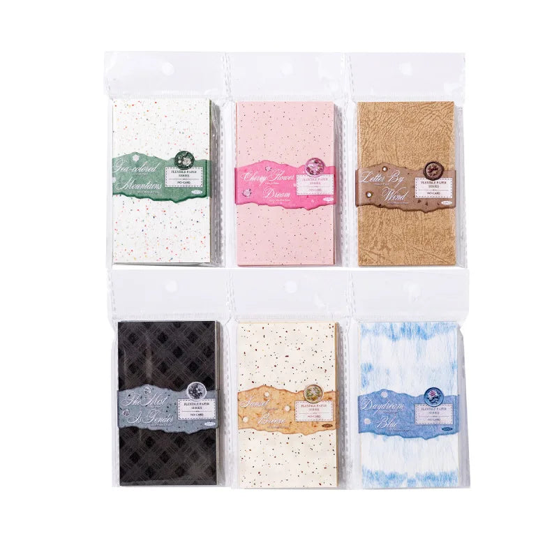 50pcs/pack Loose Leaf Paper Material Gentle Series Light Vintage Memo Pad DIY Decorative Collage