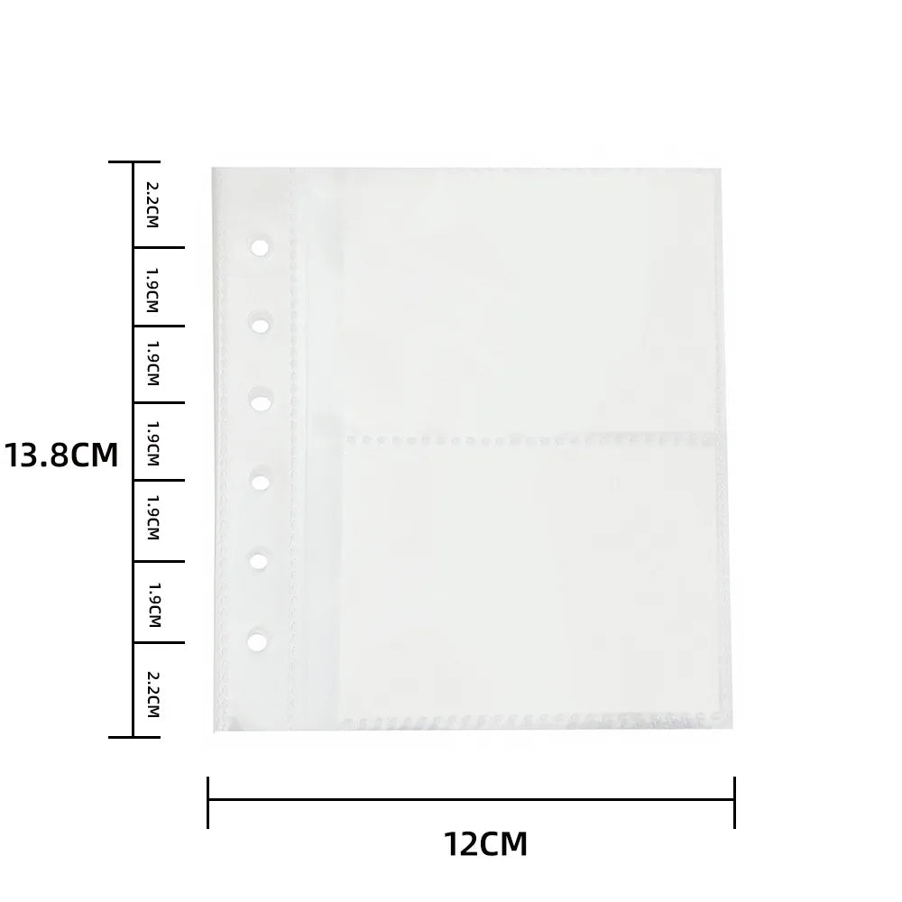 SKYSONIC Square Binder Collect Book DIY Sleeves & Notebook Refill Papers Idol Goo Card Journal Glitter Bullet Hand Book