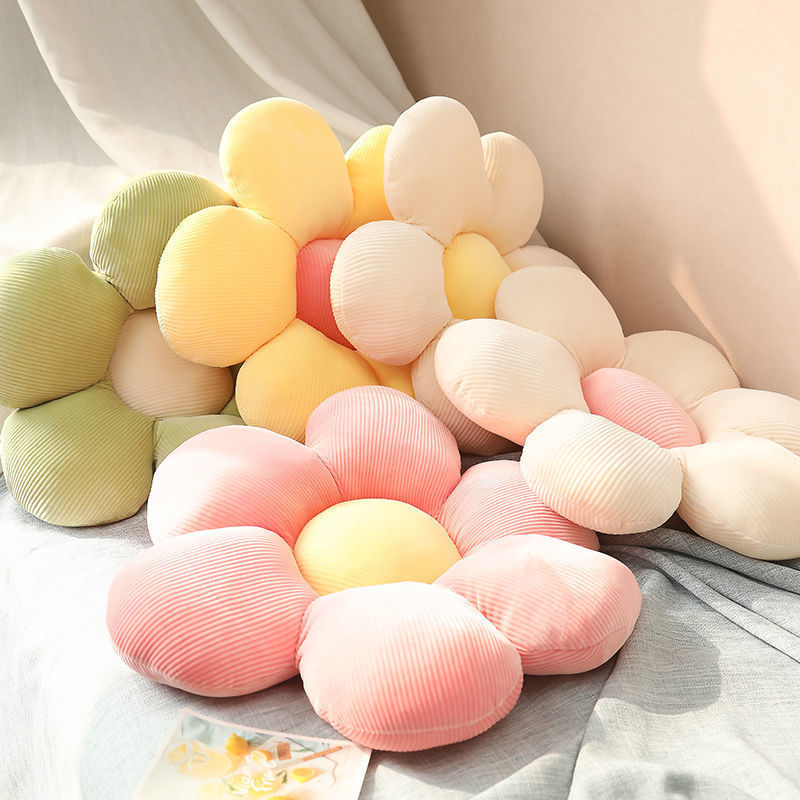 Stuffed Six Petal Flower Cushion Girly Room Decor SunflowerSetting for Kids Bedroom Seat Pillow Pillow Bay Window Pink Flower