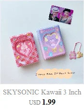 SKYSONIC Square Binder Collect Book DIY Sleeves & Notebook Refill Papers Idol Goo Card Journal Glitter Bullet Hand Book