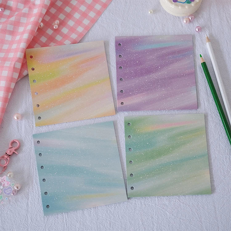 SKYSONIC Square Binder Collect Book DIY Sleeves & Notebook Refill Papers Idol Goo Card Journal Glitter Bullet Hand Book