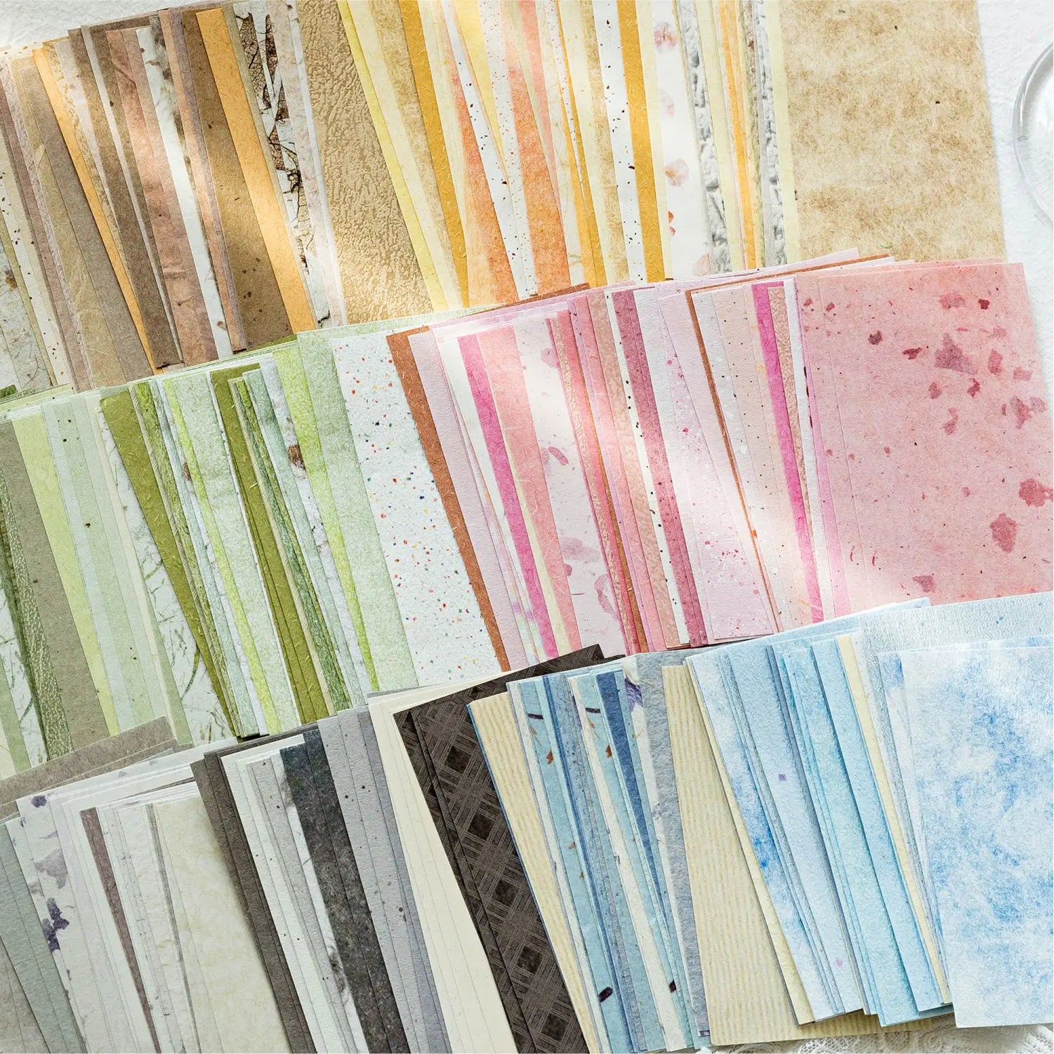 50pcs/pack Loose Leaf Paper Material Gentle Series Light Vintage Memo Pad DIY Decorative Collage