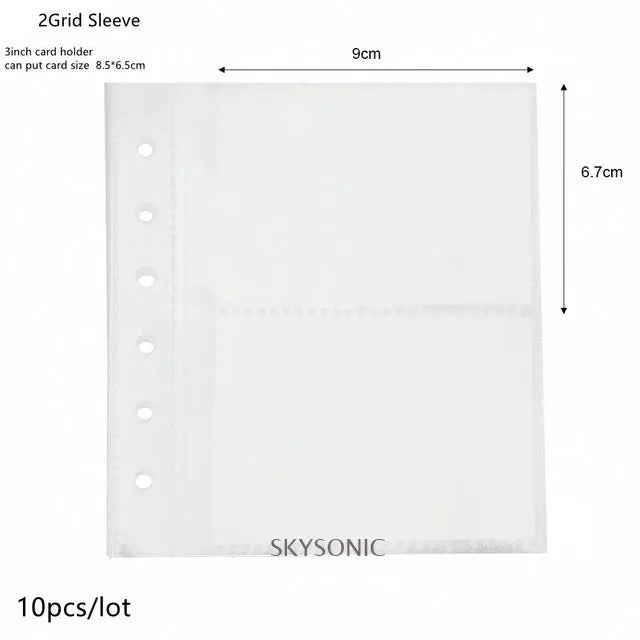 SKYSONIC Square Binder Collect Book DIY Sleeves & Notebook Refill Papers Idol Goo Card Journal Glitter Bullet Hand Book