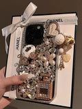 Designer Custom Full Coverage Luxury Glitter Diamond Rhinestone Pumpkin Acrylic Shockproof for 17 Pro Max 13 14 15 16 11