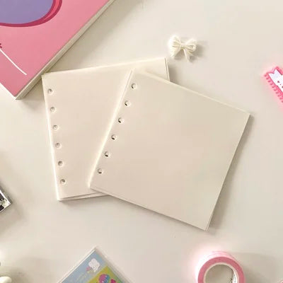 SKYSONIC Square Binder Collect Book DIY Sleeves & Notebook Refill Papers Idol Goo Card Journal Glitter Bullet Hand Book