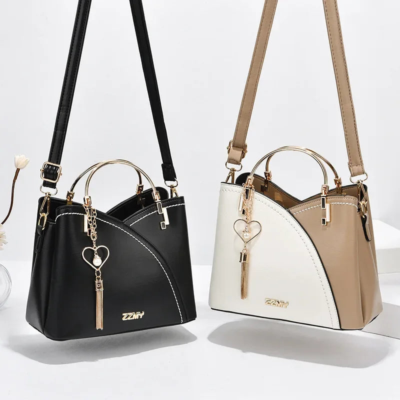 New Full Color Matching Adjustable Strap Top Handle Bag Large Capacity Totes Shoulder Bags Fashion Crossbody Bags Bag for Women