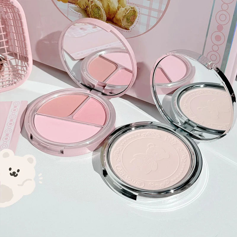 Bear Family Makeup Gift Box Lip Color powder blusher eye shadow powder Holiday Gift Makeup Set