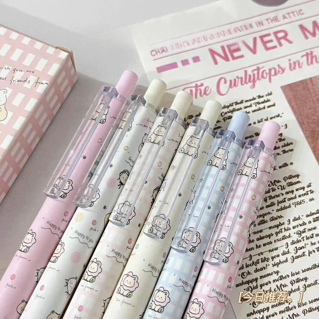 Press Neutral Pen, Simple Quick Drying, High Beauty, Cute Girl Heart, 0.5mm Pen Tip, Student Stationery Brush, Question Pen