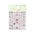 Pink Bow Nail Stickers 3D Rhinestone Nail Self-adhesive Manicure Stickers High Quality Decals Nail Art Decoration DIY Accessory