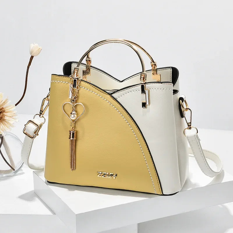 New Full Color Matching Adjustable Strap Top Handle Bag Large Capacity Totes Shoulder Bags Fashion Crossbody Bags Bag for Women