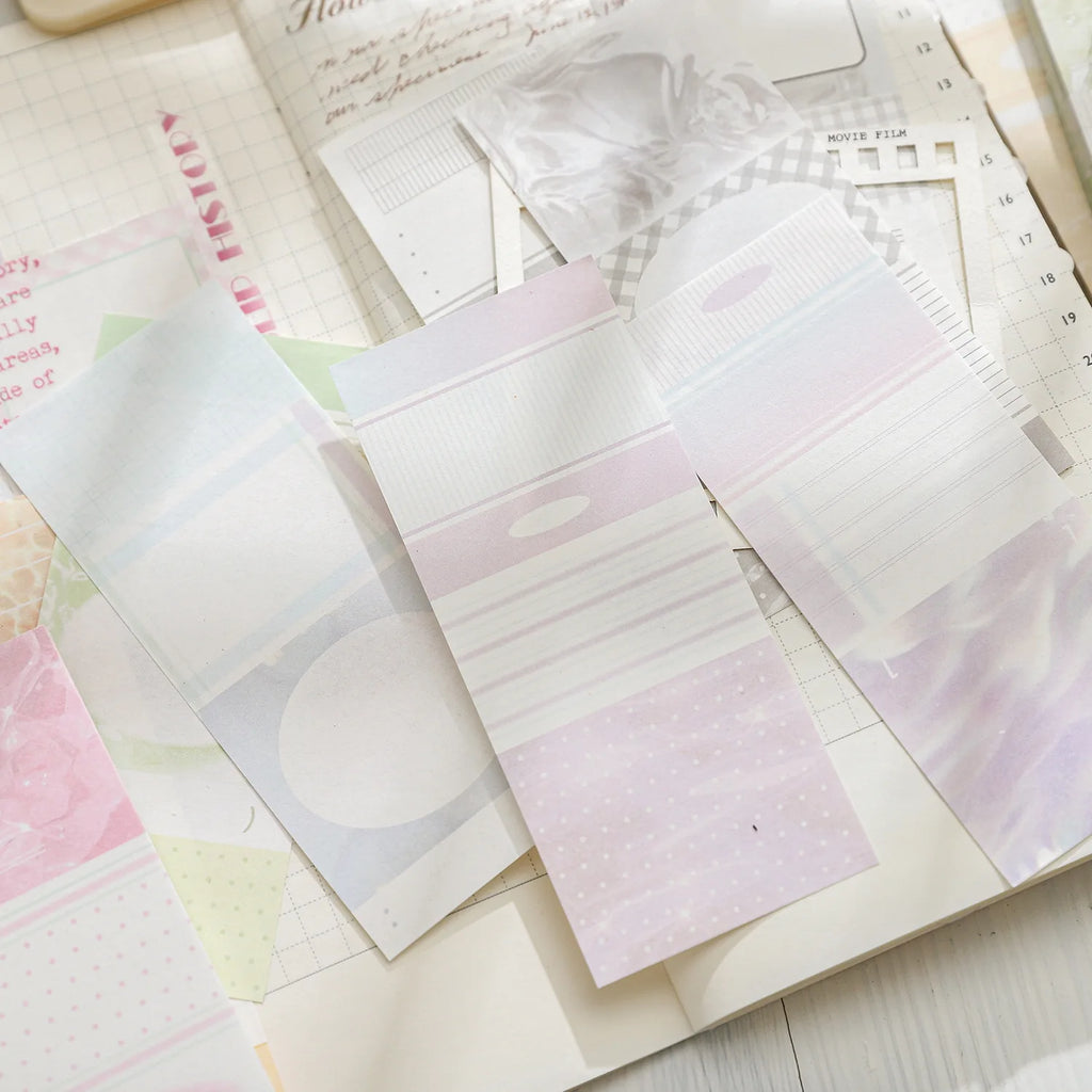 6packs/lot Memo Pads Material Paper Leisure Time Junk Journal Scrapbooking Retro Background Decoration
