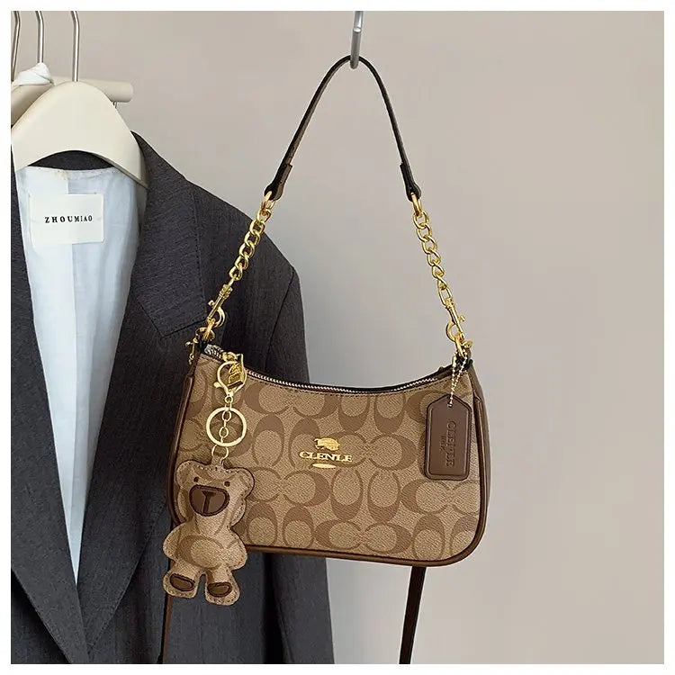 Elegant Modern Designer Diaper Bag For Women Luxury Large Capacity Tote Stylish Leather Crossbody Shoulder Bag Solid Design