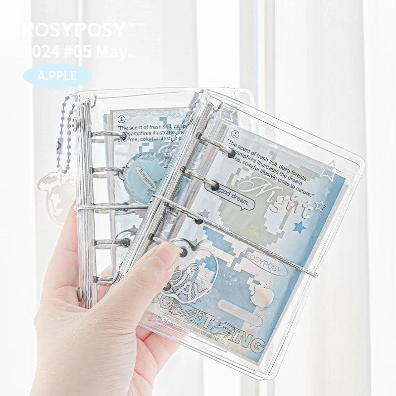 MINKYS M5 Pocket Binder Notebook Planner Yearly Daily Weekly Agenda Book Photo Book Kawaii School Stationery