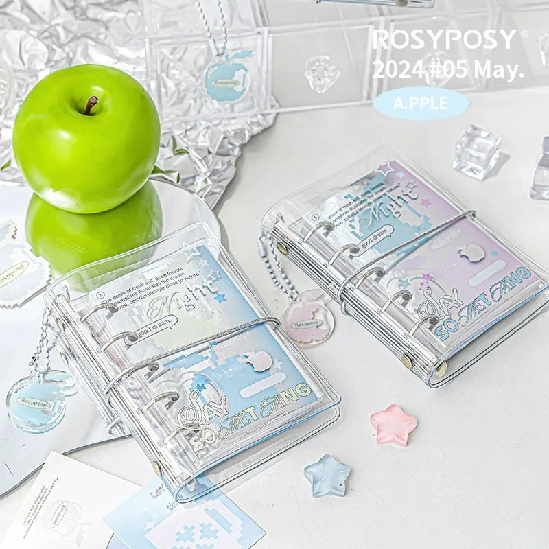 MINKYS M5 Pocket Binder Notebook Planner Yearly Daily Weekly Agenda Book Photo Book Kawaii School Stationery
