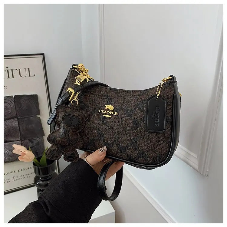 Elegant Modern Designer Diaper Bag For Women Luxury Large Capacity Tote Stylish Leather Crossbody Shoulder Bag Solid Design