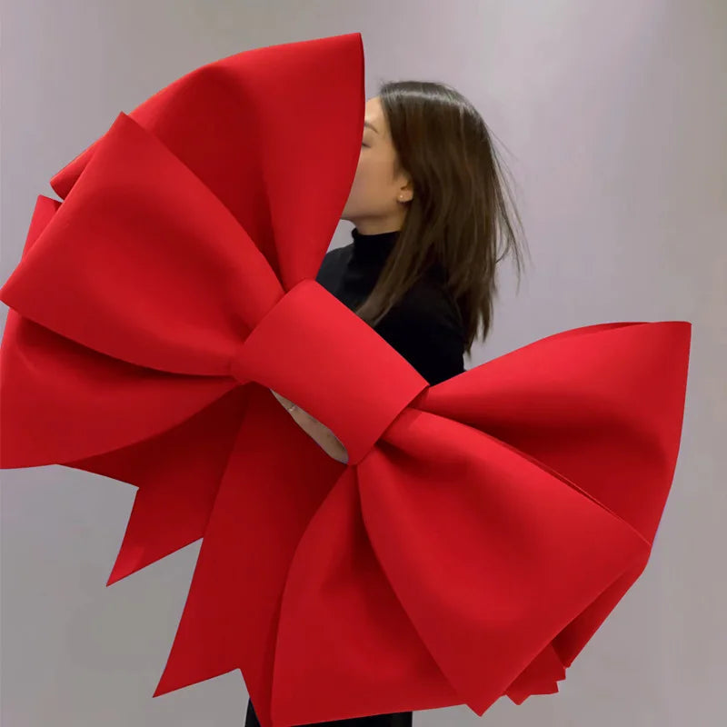 100cm Big Bow Pink Red Giant Large Foam Bowknot Decor for Wedding Party Arch Bridal Birthday Backdrop Decora Home Door Bow Knot