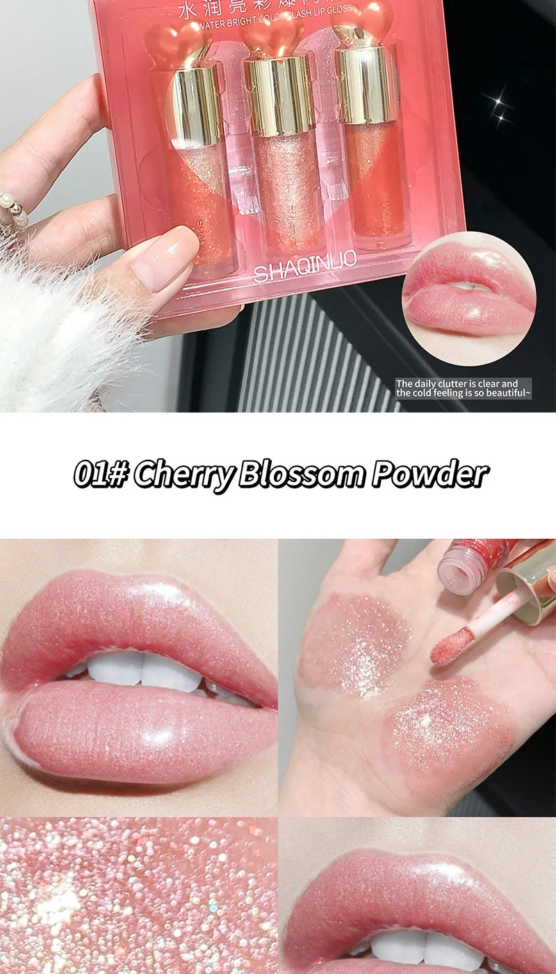 Sakinuo Hydra Bright Flash Lip Gloss Love Fine Flash Cross Border Pearl Water Beep Lip Mirror Lip Gloss