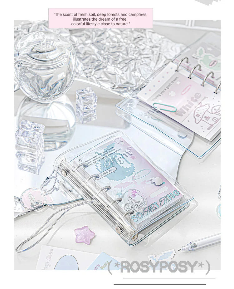 MINKYS M5 Pocket Binder Notebook Planner Yearly Daily Weekly Agenda Book Photo Book Kawaii School Stationery