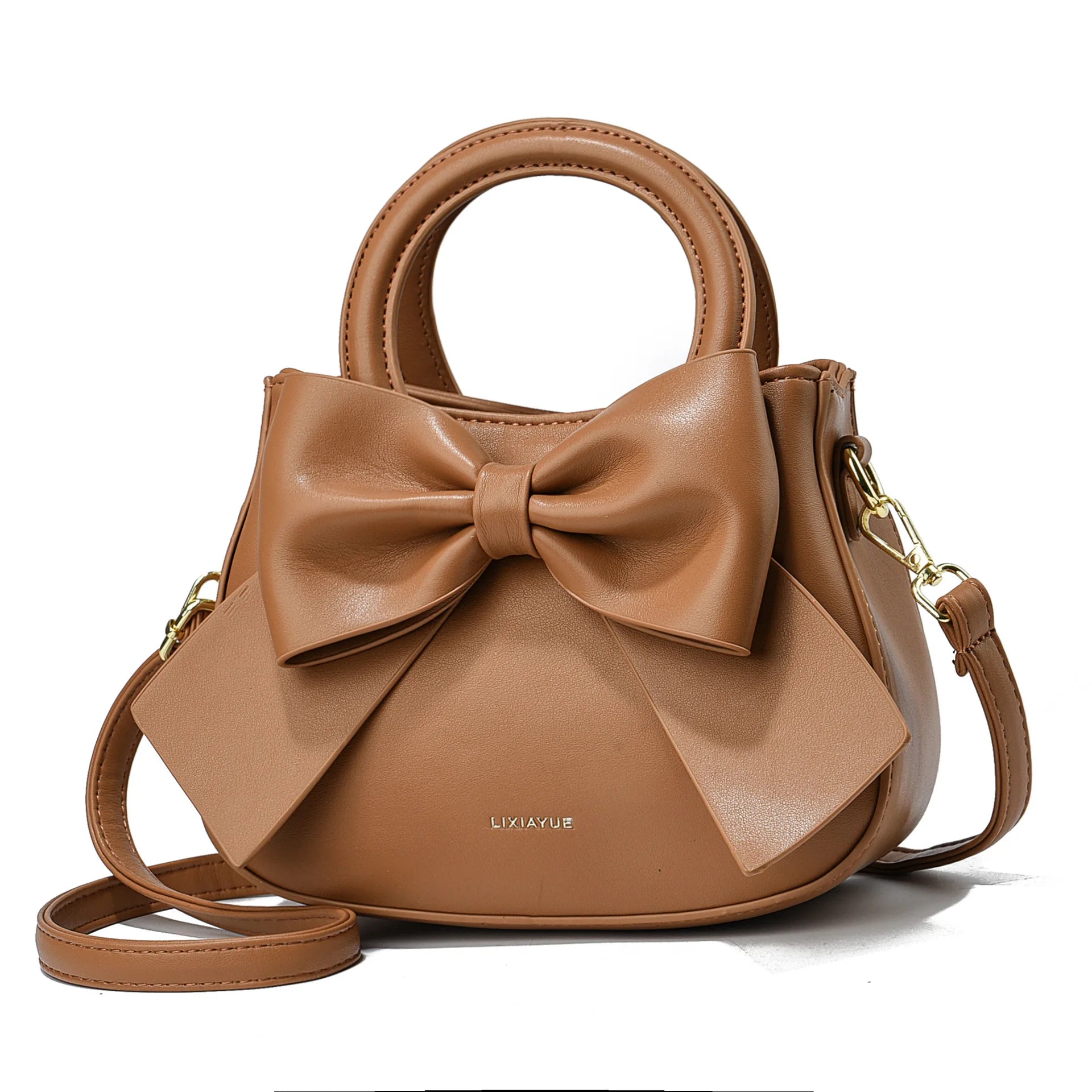 2024 New Trendy Women'S Small Square Bag High Quality Bow Single Shoulder Bag Fashionable  Western Style Crossbody Bag Handbag