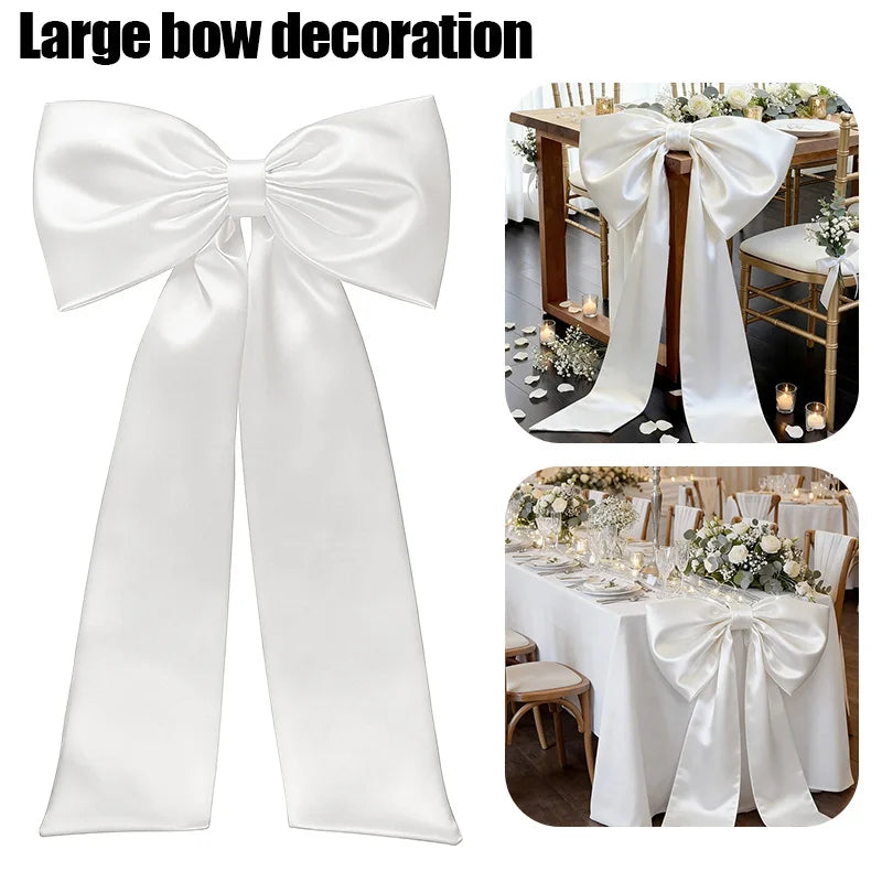 Elegant Satin Wedding Bow Decoration For Wedding Party Bedroom Living Room DIY Large Bow Ornament