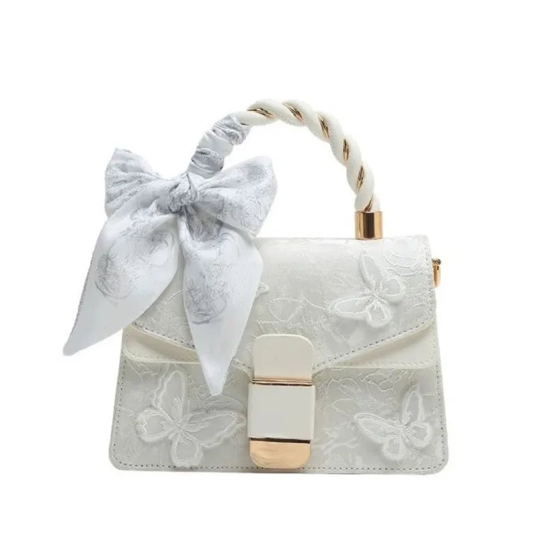 New Trendy Textured Denim Tassel Square Bag Women's Fashion Handbag Lady Clutch Purse Female Shoulder Messenger Bag