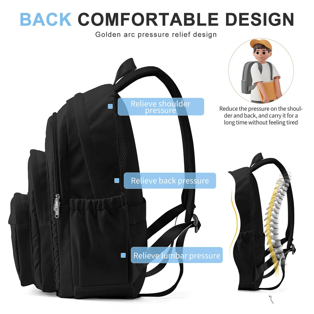 Large Capacity Multi-Layer Pocket Backpack Commuter Bag Middle High School Teens Students - Casual Daypack, Backpack for School