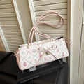 ▶1Pcs Sweet Bow Shoulder Bag Cartoon Print Underarm Bag Female Tote Bag Large Capacity Commuter Handbag Holiday Gift