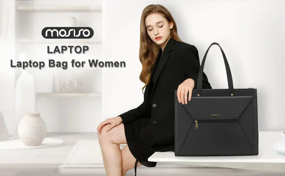 PU Leather Laptop Bag 15.6 inch Women's Tote Bag for MacBook Air Pro Dell Asus Notebook Shoulder Briefcase Casual Travel Handbag
