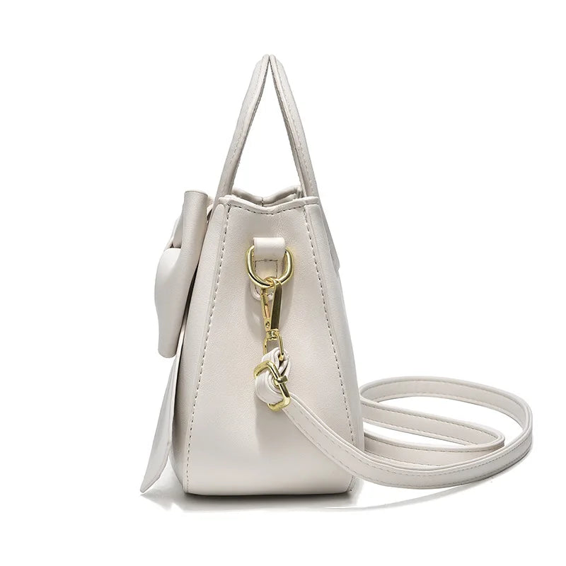 2024 New Trendy Women'S Small Square Bag High Quality Bow Single Shoulder Bag Fashionable  Western Style Crossbody Bag Handbag