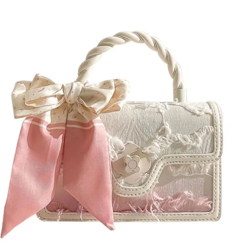 New Trendy Textured Denim Tassel Square Bag Women's Fashion Handbag Lady Clutch Purse Female Shoulder Messenger Bag