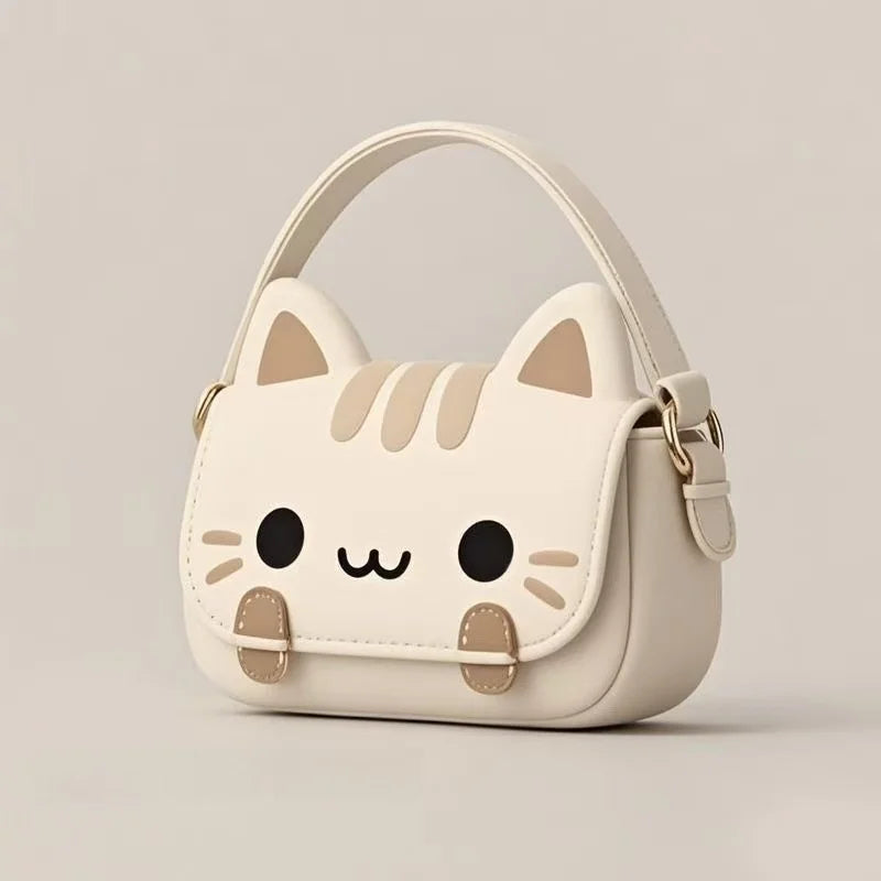 Hellokitty Plush Doll Backpack Versatile Women's Bag Cute Creative Student Casual Crossbody Bag Animal Print Korean Style