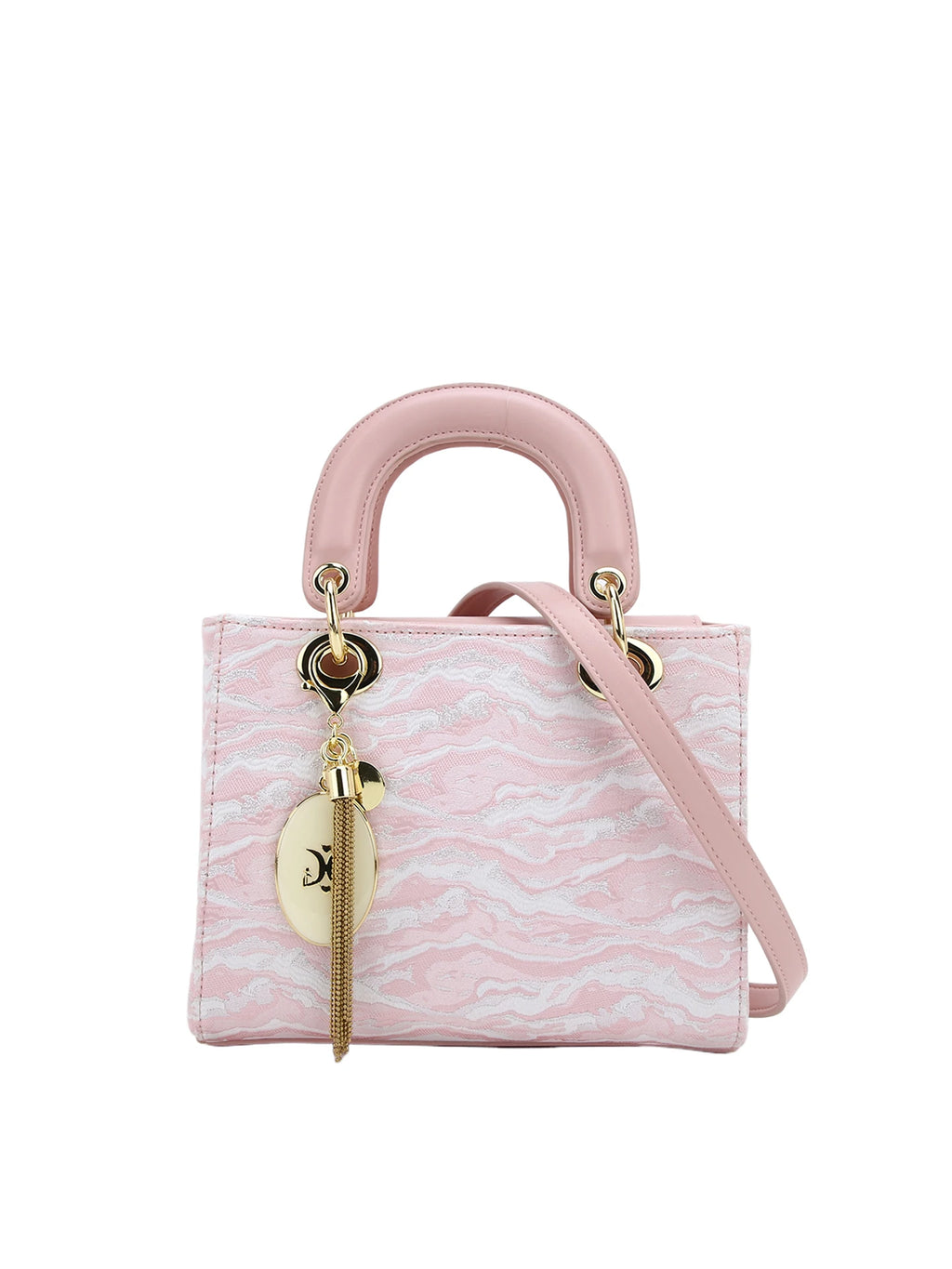 Sweet and Elegant Handheld Square Bag with Cute Pendant and Contrast Color 2025 Winter New in Handbags and Luxury Shoulder Bag