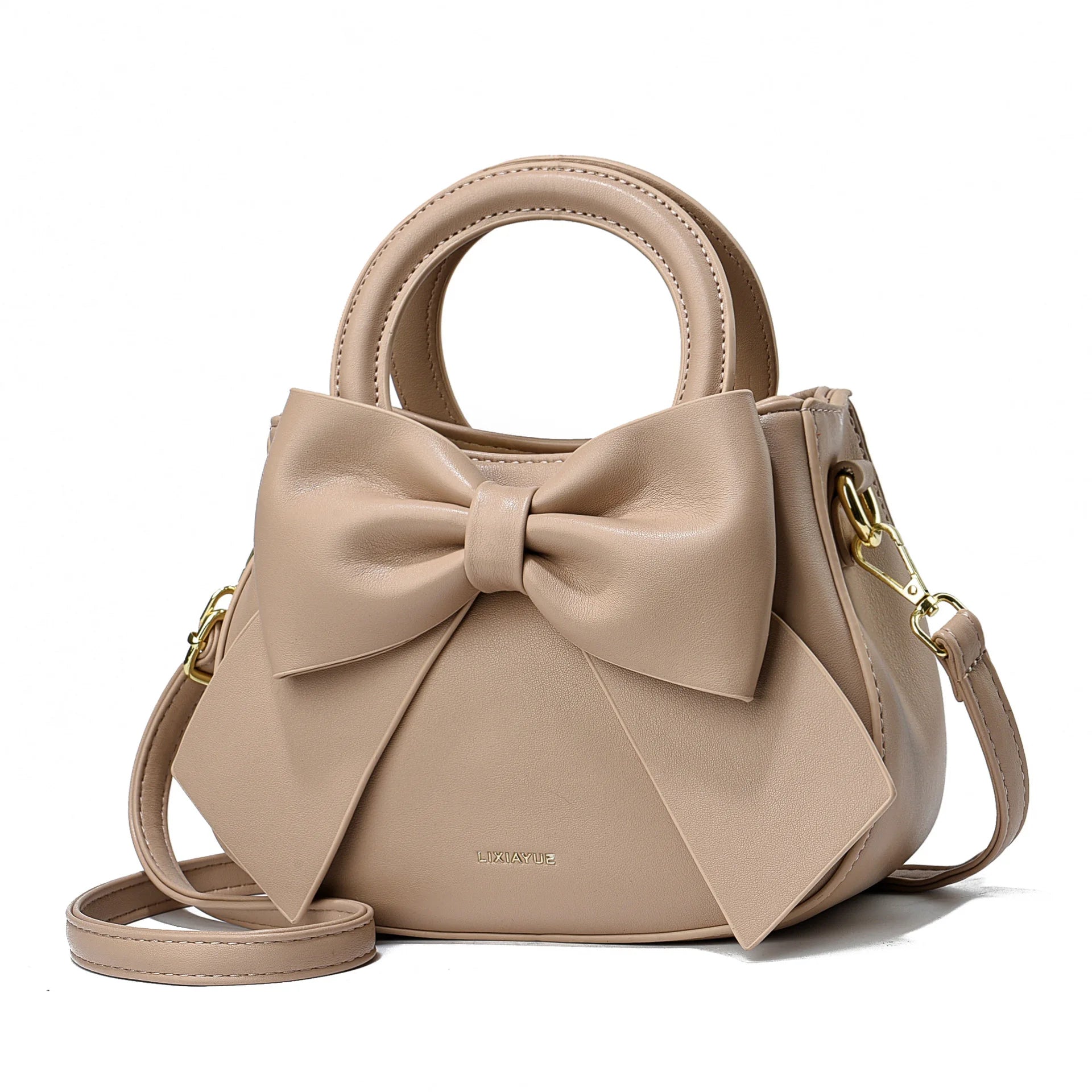 2024 New Trendy Women'S Small Square Bag High Quality Bow Single Shoulder Bag Fashionable  Western Style Crossbody Bag Handbag