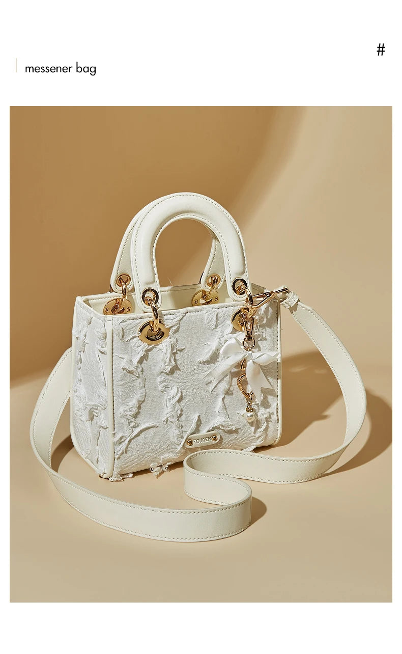 FOXER Lady's Handbag High Quality Fabric Elegant Shoulder Bag Special Design Fashion Crossbody Bag Gift for Lover