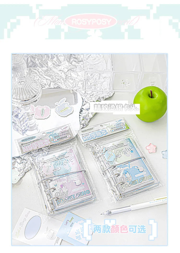 MINKYS M5 Pocket Binder Notebook Planner Yearly Daily Weekly Agenda Book Photo Book Kawaii School Stationery