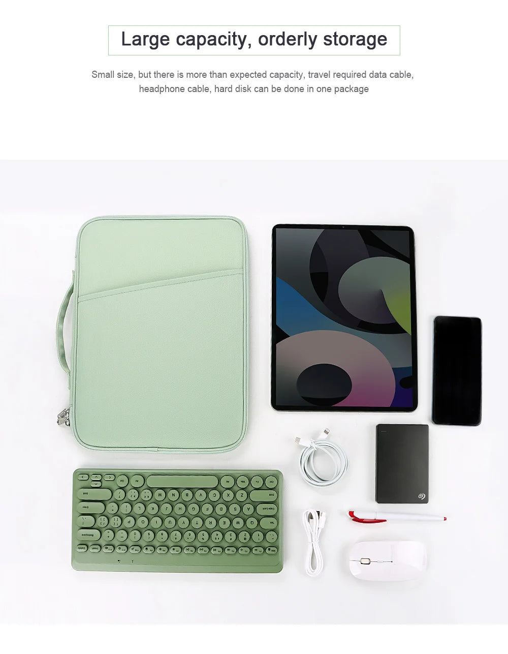 Sleeve Tablet Bag For iPad Air 2 1 2019 Pro 11 12.9 XiaoMi Pad 5 10 Cover 2017 Tablet Case 13 Inch Macbook Shockproof Pouch
