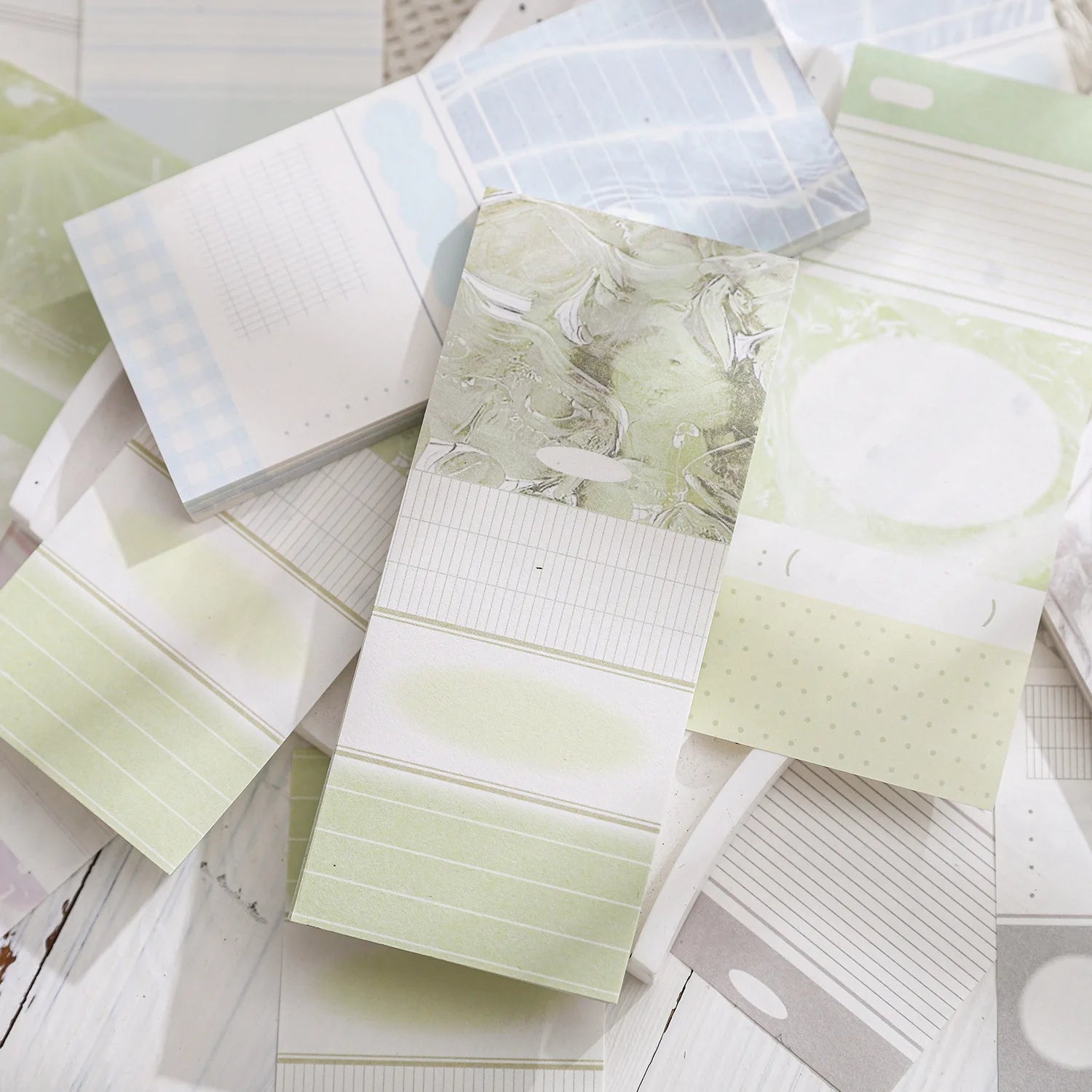 6packs/lot Memo Pads Material Paper Leisure Time Junk Journal Scrapbooking Retro Background Decoration