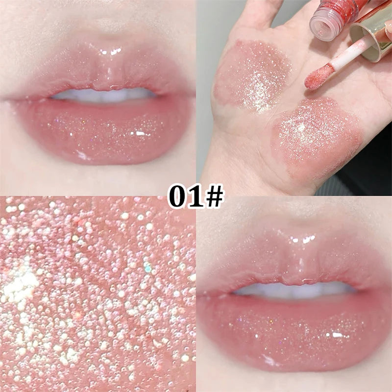 Sakinuo Hydra Bright Flash Lip Gloss Love Fine Flash Cross Border Pearl Water Beep Lip Mirror Lip Gloss
