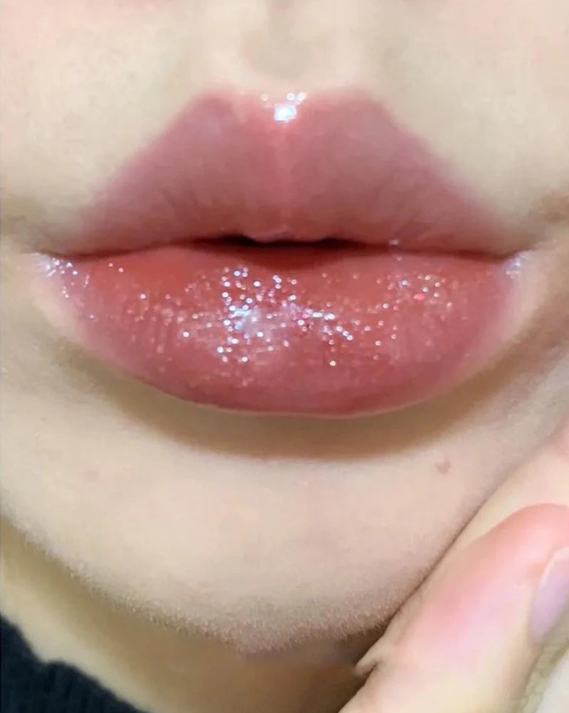 Pearl Diamond Glitter Lip Gloss Lasting Moisturizing Fine Shimmer Liquid Lipstick Mirror Water-glossy Sparkling Lip Tint Makeup