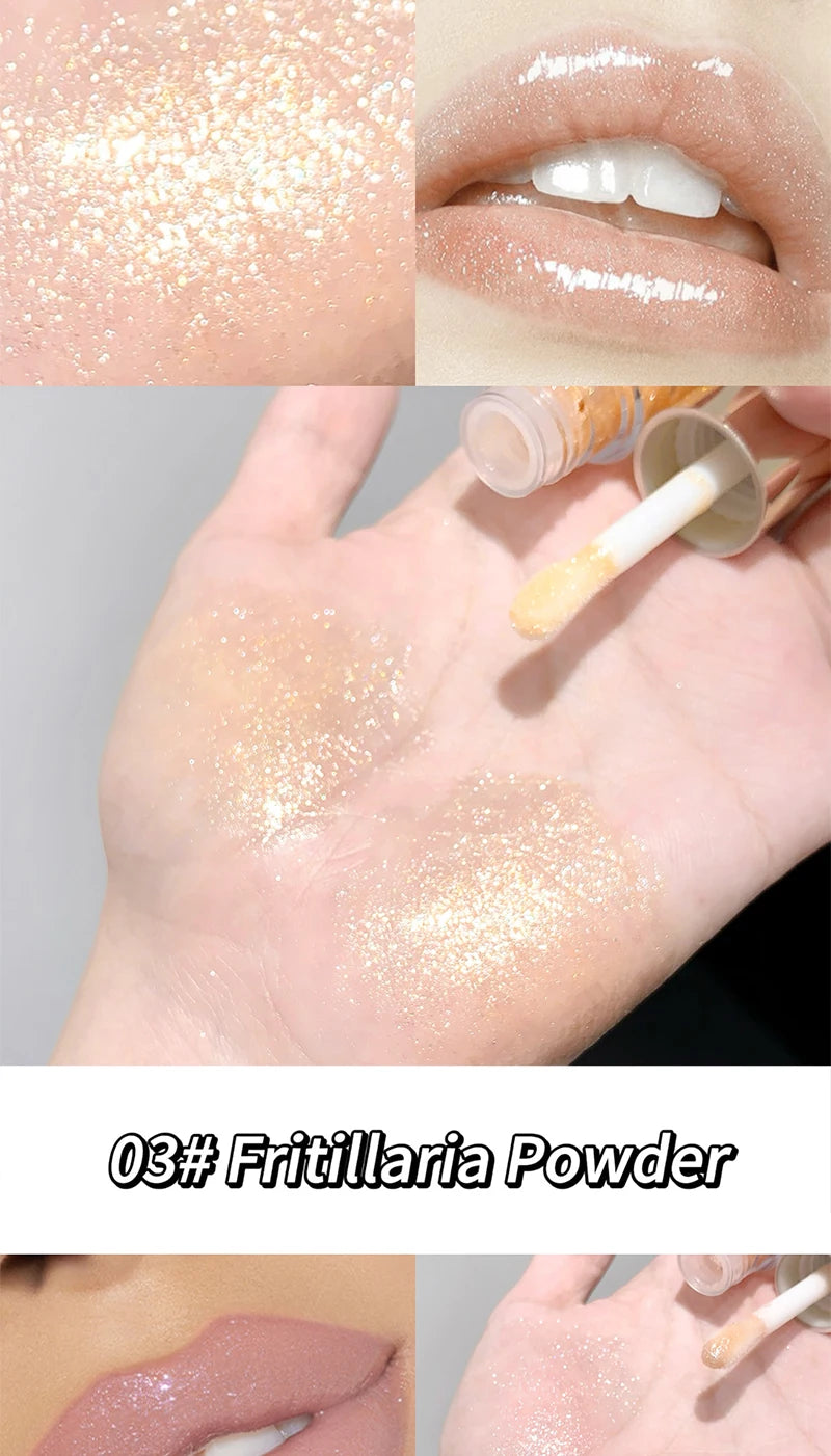 Sakinuo Hydra Bright Flash Lip Gloss Love Fine Flash Cross Border Pearl Water Beep Lip Mirror Lip Gloss