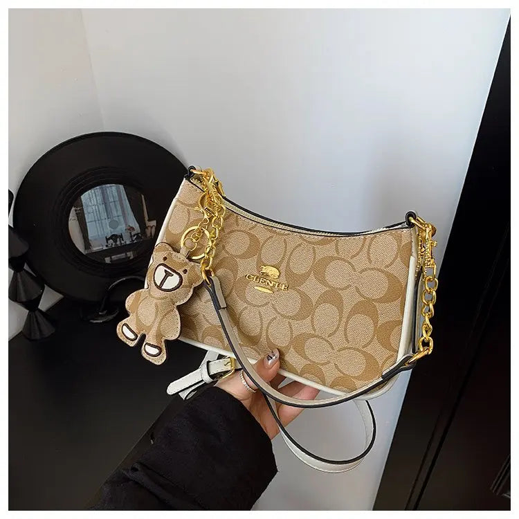 Elegant Modern Designer Diaper Bag For Women Luxury Large Capacity Tote Stylish Leather Crossbody Shoulder Bag Solid Design