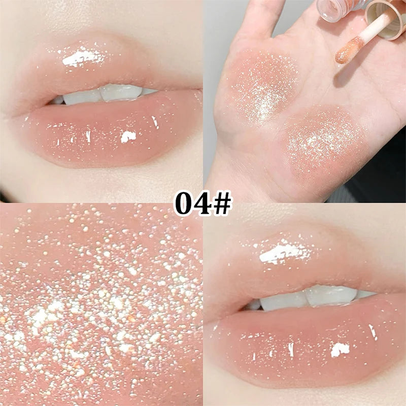 Sakinuo Hydra Bright Flash Lip Gloss Love Fine Flash Cross Border Pearl Water Beep Lip Mirror Lip Gloss
