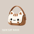 Hellokitty Plush Doll Backpack Versatile Women's Bag Cute Creative Student Casual Crossbody Bag Animal Print Korean Style