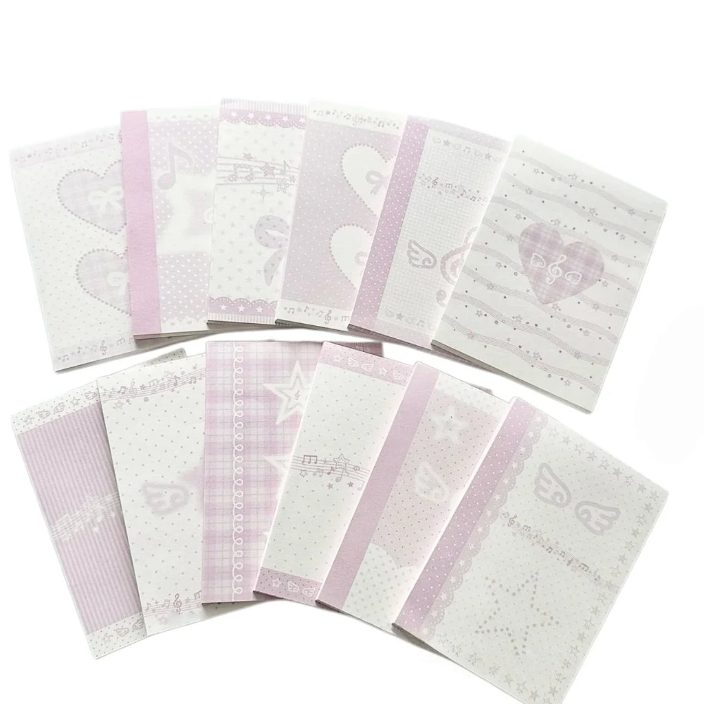 Musical Note Memo Pad Cute A7 Notepad Pink Memo Pad Adorable Non-Sticky Memo Pad For Diary Writing Journaling Note-Taking