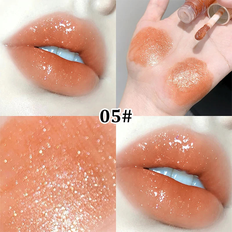 Sakinuo Hydra Bright Flash Lip Gloss Love Fine Flash Cross Border Pearl Water Beep Lip Mirror Lip Gloss