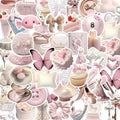50Pcs Ins Style Pink Ballet Girl Stickers Cute Korean Aesthetic Sticker Hand Account Decoration DIY Phone Case Notebook Stickers