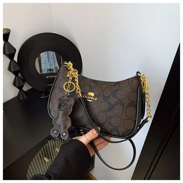 Elegant Modern Designer Diaper Bag For Women Luxury Large Capacity Tote Stylish Leather Crossbody Shoulder Bag Solid Design