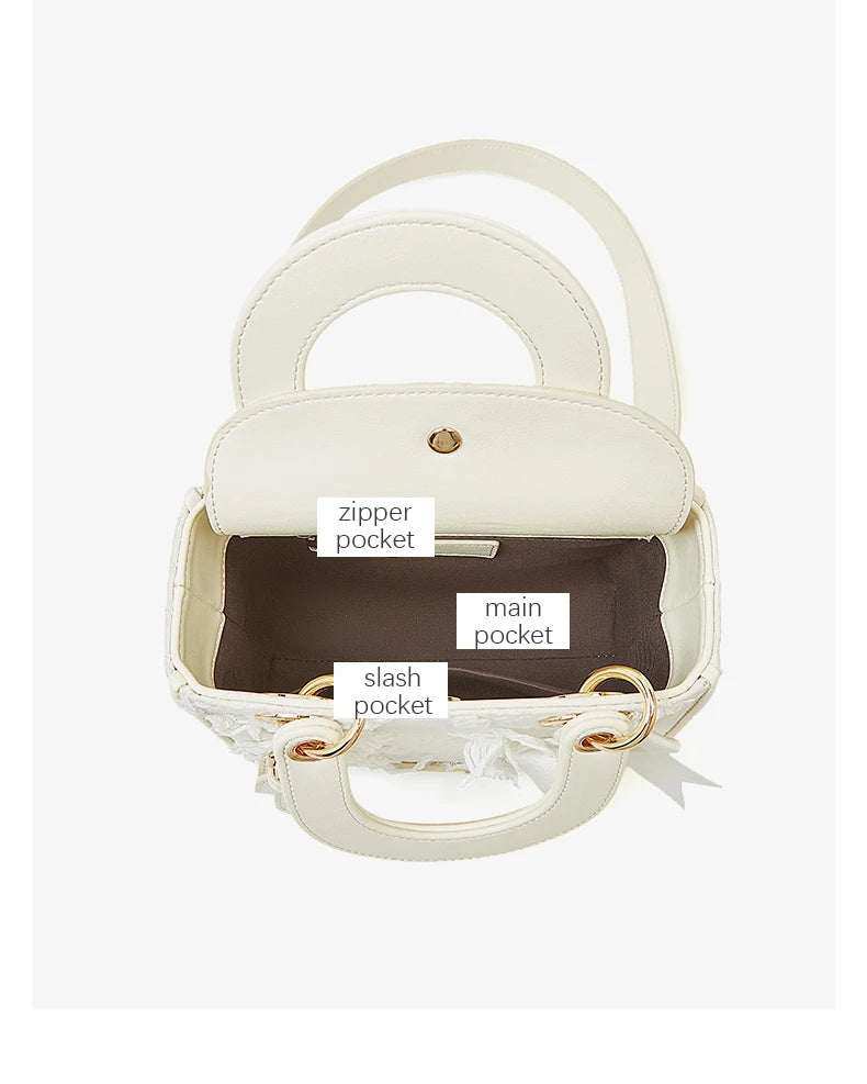 FOXER Lady's Handbag High Quality Fabric Elegant Shoulder Bag Special Design Fashion Crossbody Bag Gift for Lover