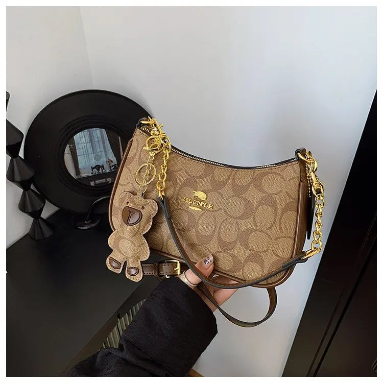 Elegant Modern Designer Diaper Bag For Women Luxury Large Capacity Tote Stylish Leather Crossbody Shoulder Bag Solid Design