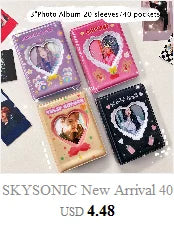 SKYSONIC Square Binder Collect Book DIY Sleeves & Notebook Refill Papers Idol Goo Card Journal Glitter Bullet Hand Book